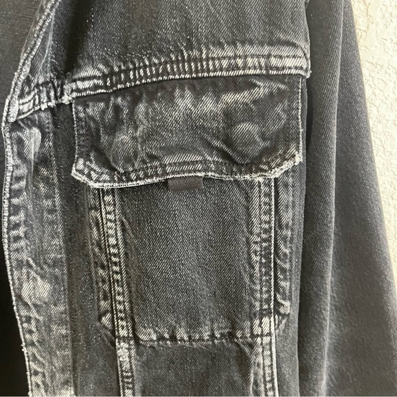 Hudson faded black distressed denim jacket - Picture 10 of 12